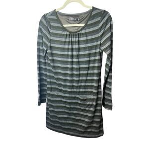 Dita Striped Long Sleeve Cotton-Blend Mini Dress – Women’s Size M